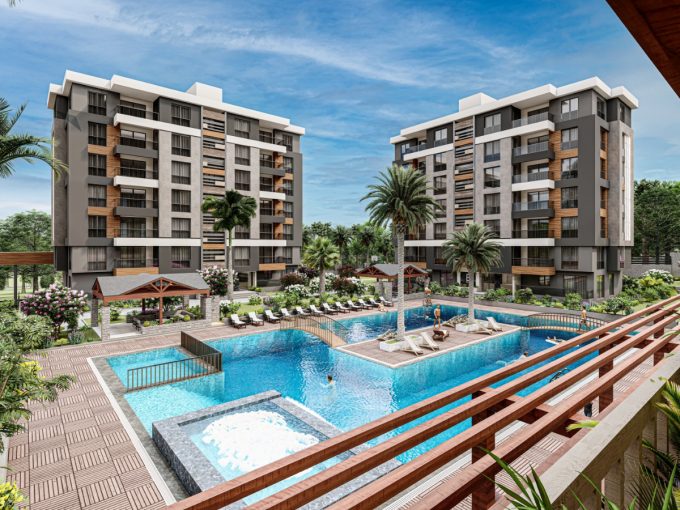 Antalya da Sahibinden Satılık 3+1 kapalı havuzlu kapalı otoparklı akıllı rezidans  daire Ev